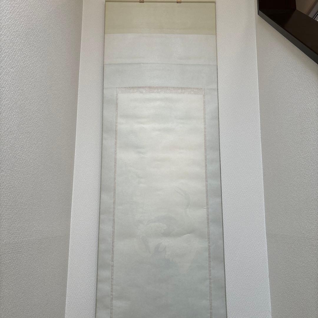 美品　掛軸　掛け軸　福田桂山　松竹梅鶴亀　縁起物