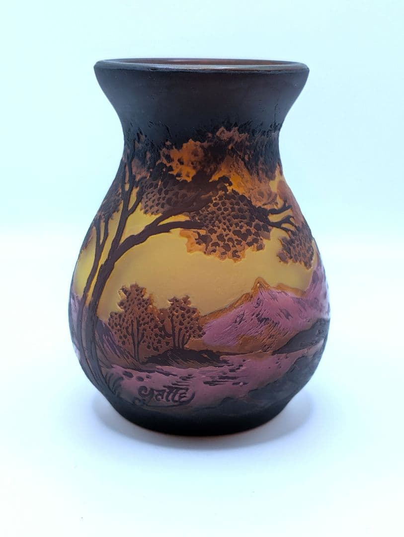 エミールガレ 山水風景 花瓶 花器