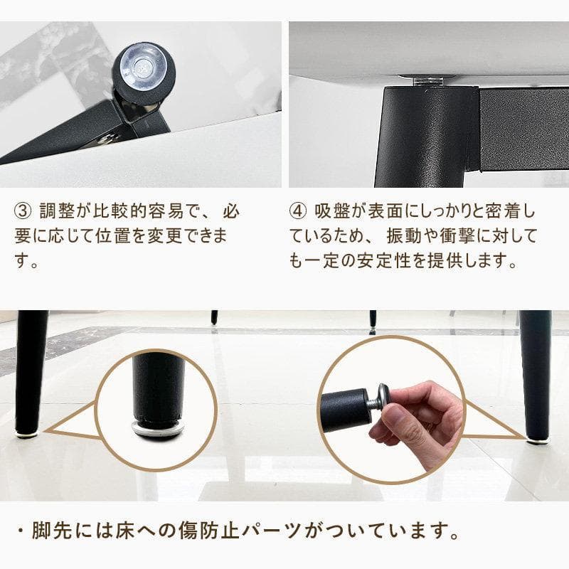 新品セラミックダイニングテーブル 5点セット　ホワイト160CM 高級感　耐久性