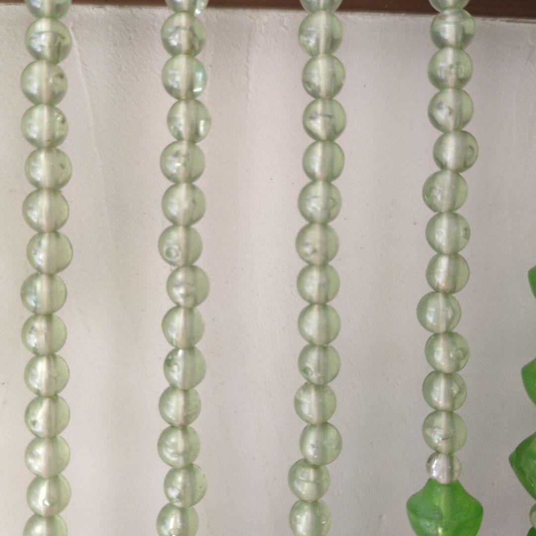 昭和レトロ緑色 珠のれん！