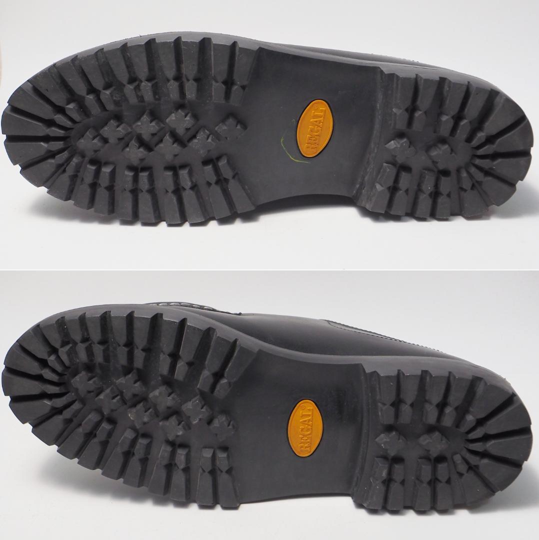 美品 リーガル REGAL チロリアンシューズ 革靴ブラック メンズ25.5cm