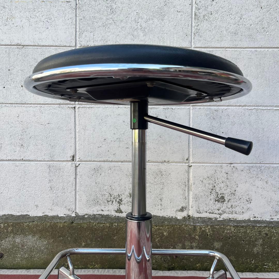 古家具ビンテージ品◾️ITOKI 足掛け付き×ガス圧昇降 ワークチェア スツール