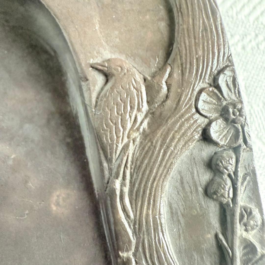 超限定出品18日20時‼️旧家蔵出端渓硯『梅雀陽刻硯』」唐木箱と蓋証明書付1点⑤