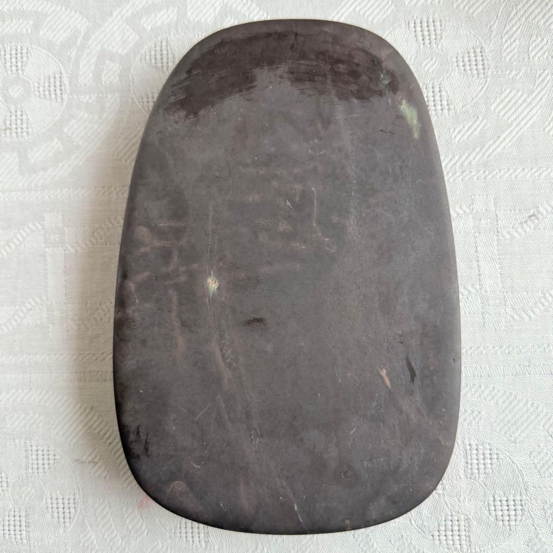 超限定出品18日20時‼️旧家蔵出端渓硯『梅雀陽刻硯』」唐木箱と蓋証明書付1点⑤