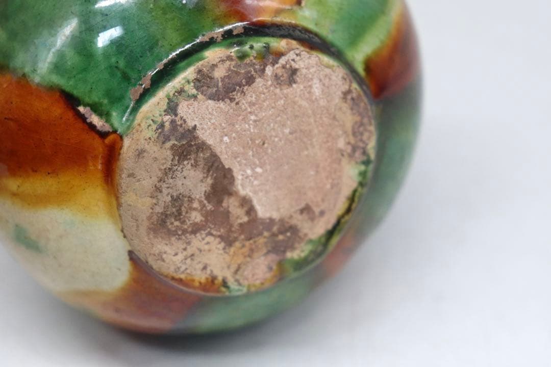 中国　唐三彩　瓶　アンティーク　送料込み1118