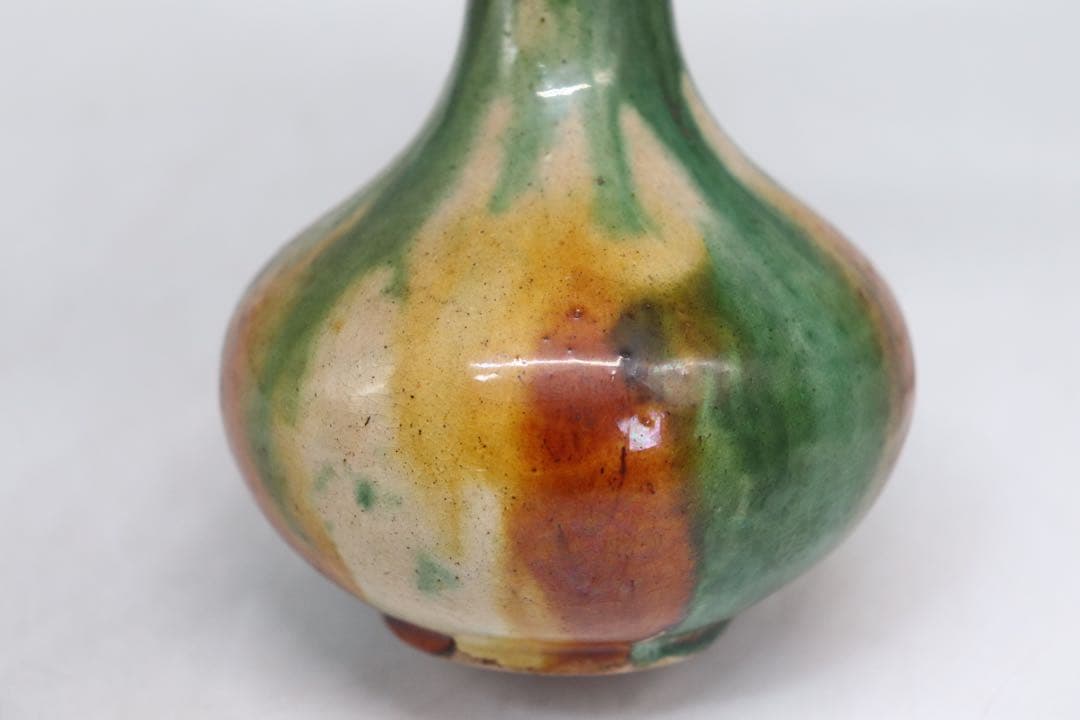 中国　唐三彩　瓶　アンティーク　送料込み1118