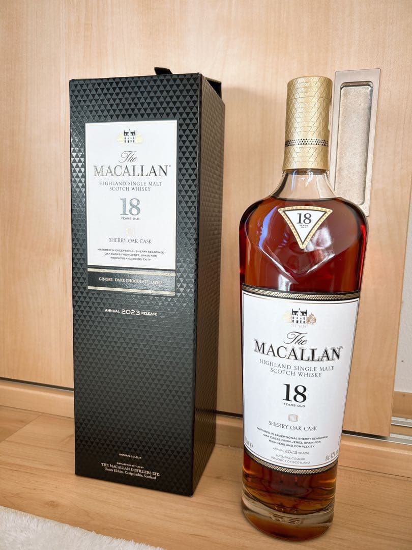 新品未開封　ザ マッカラン 18 年シェリー オーク カスク700㍉2023年
