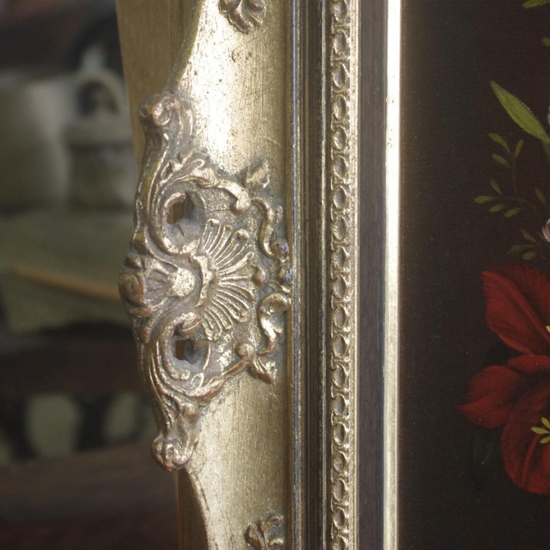 B.Klaede 「美しい花のブーケ」 肉筆 原画 アクリル画 バロック様式