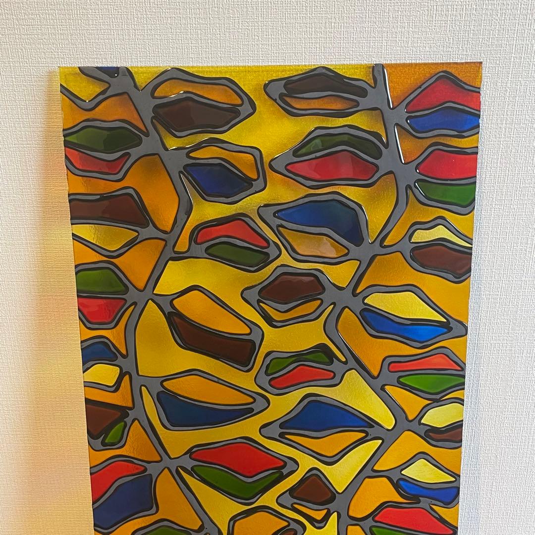 【ヴィンテージ】✴︎ステンドグラス✴︎レトロ✴︎インテリアに映える1枚✴︎