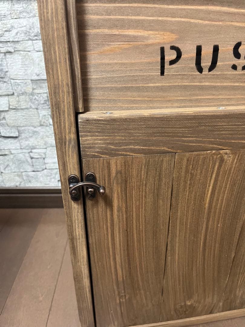 45L 白×ナチュラル　アメリカン　ダストボックス　お洒落ゴミ箱　分別　木製