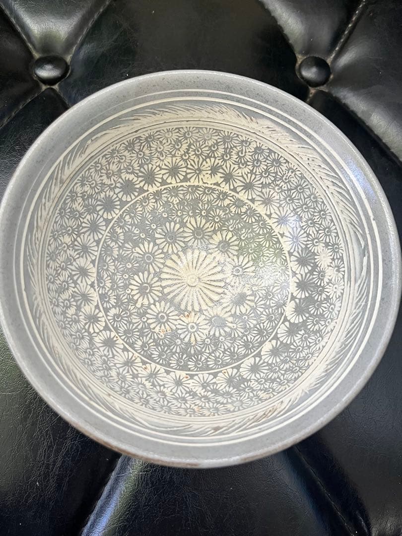 高麗三島手茶碗　青山　外刷毛目　茶道具　三島茶碗