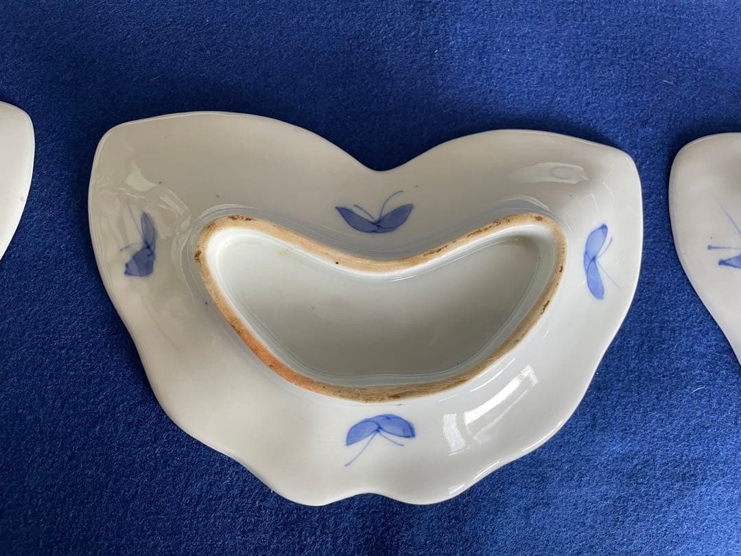 皿　伊万里染付皿　蝶形皿　5枚セット