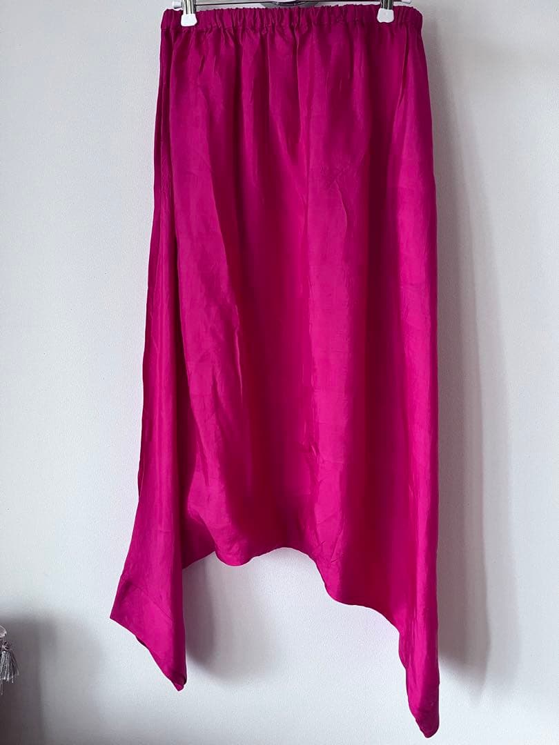 キャリコ シルク　パンツ　サルエルパンツ