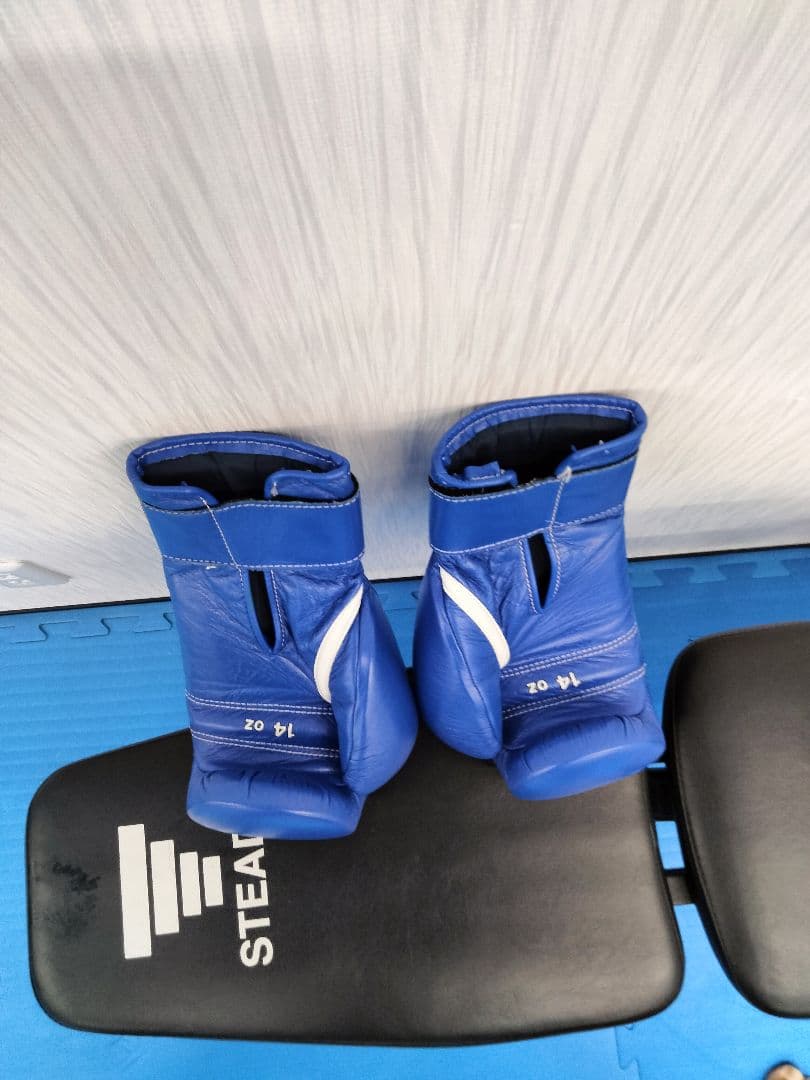 青色 14oz ボクシング グローブ ウィニング　青　新品同様　美品　匂い無し