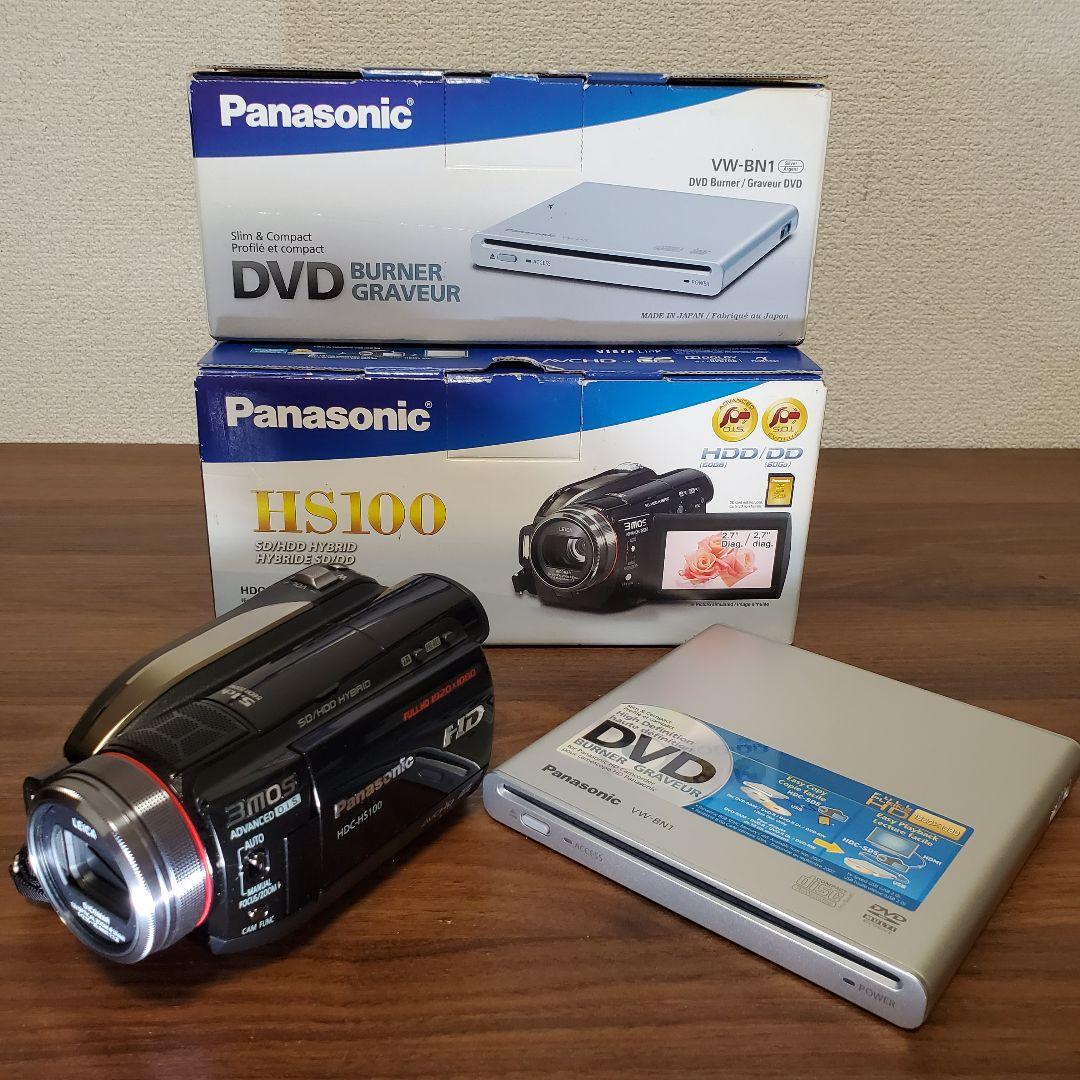 新品未使用PanasonicHDC-HS100 DVDバーナー、カメラバック付