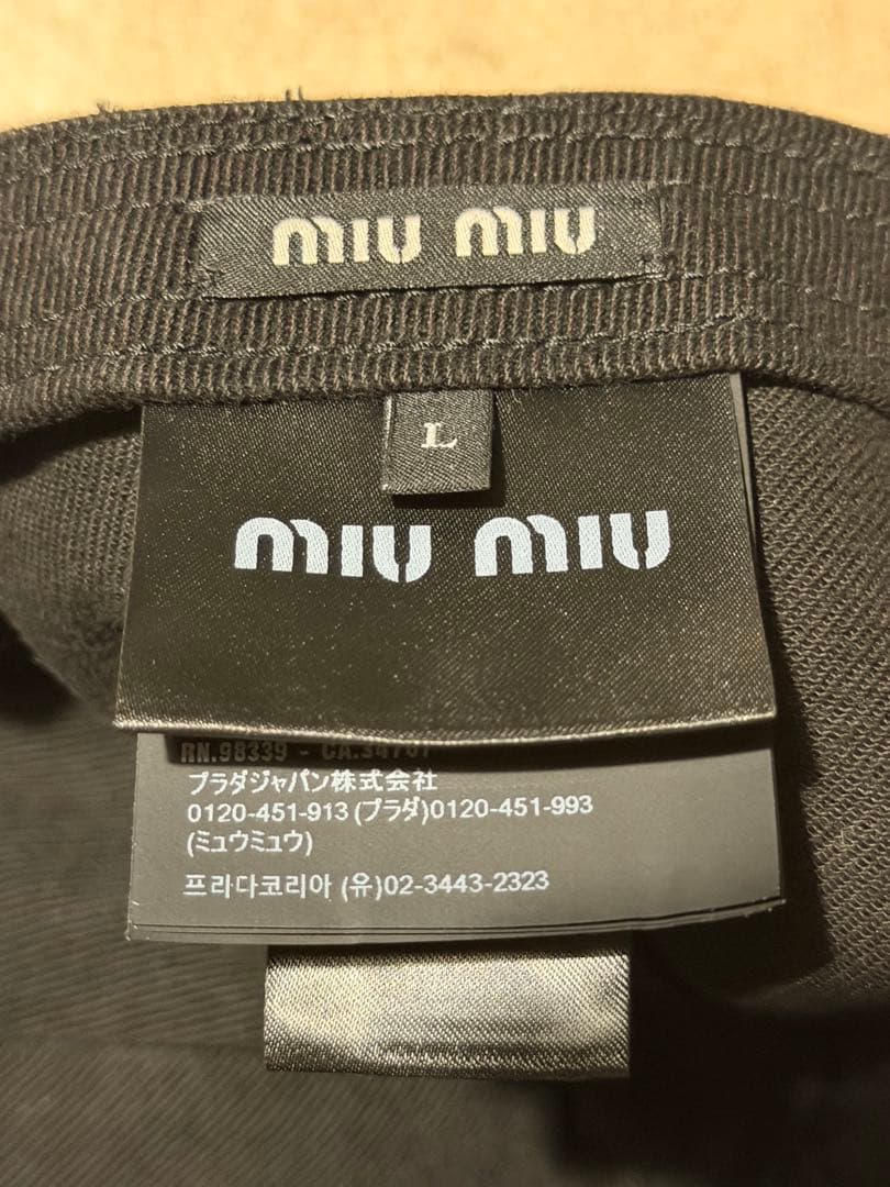 miu miu キャップ　25aw