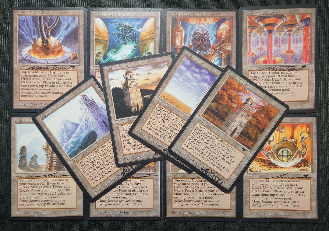 mtg 超稀少 サインド 黒枠初版 ウルザランド 全種 12枚セット atq