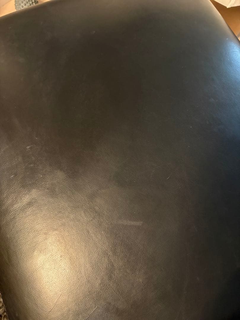 送料込み オットマン レザーワールド IDC 黒 レザー