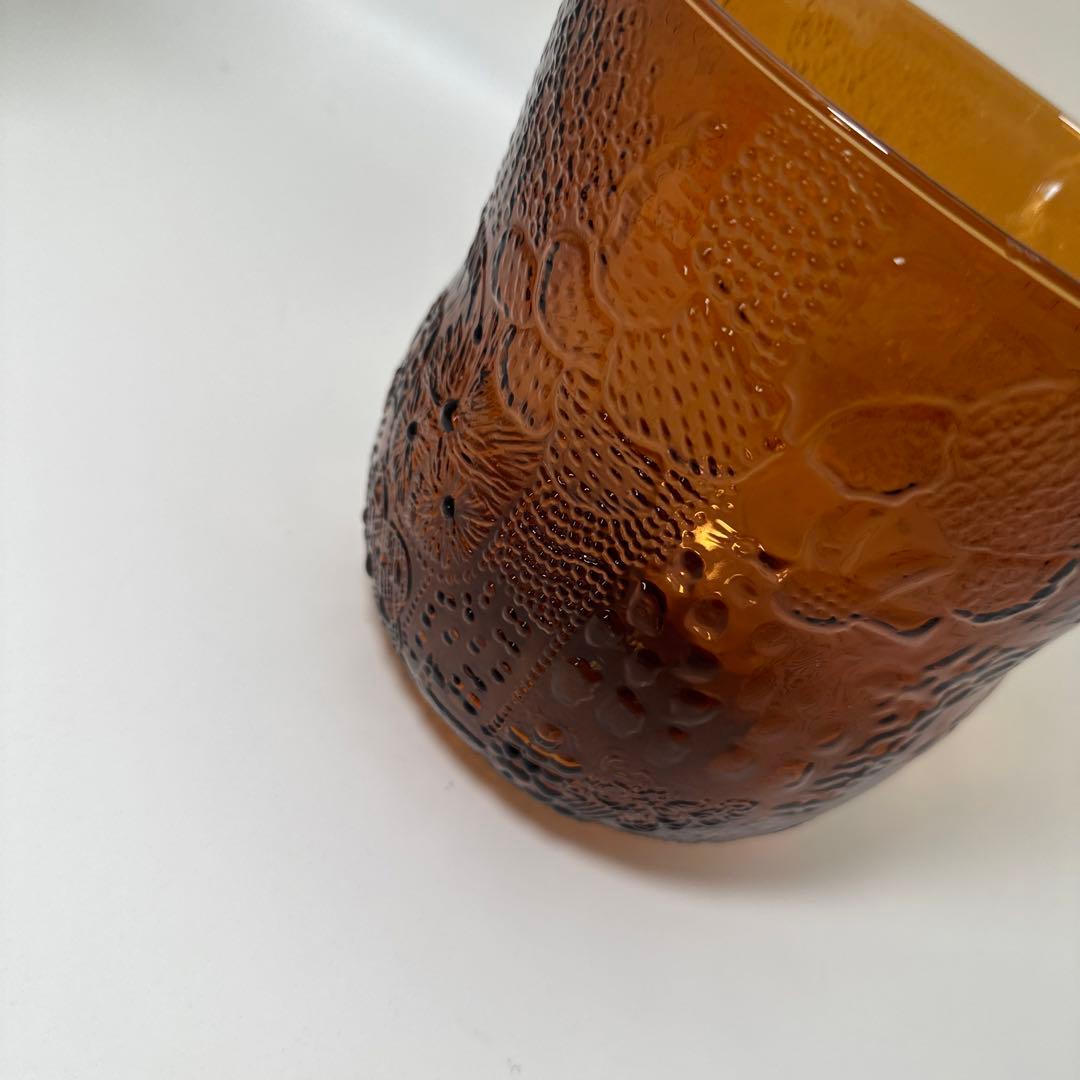 廃盤　レア オイバトイッカ　ファウナ　花瓶　器　ガラス　16cm ブラウン