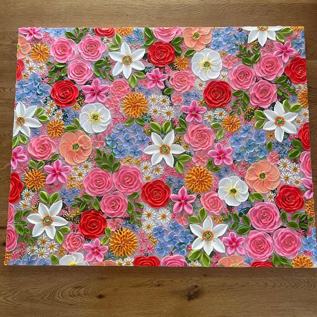 ☆KK☆様リクエスト作品 ボタニカル テクスチャーアート 現代アート 花