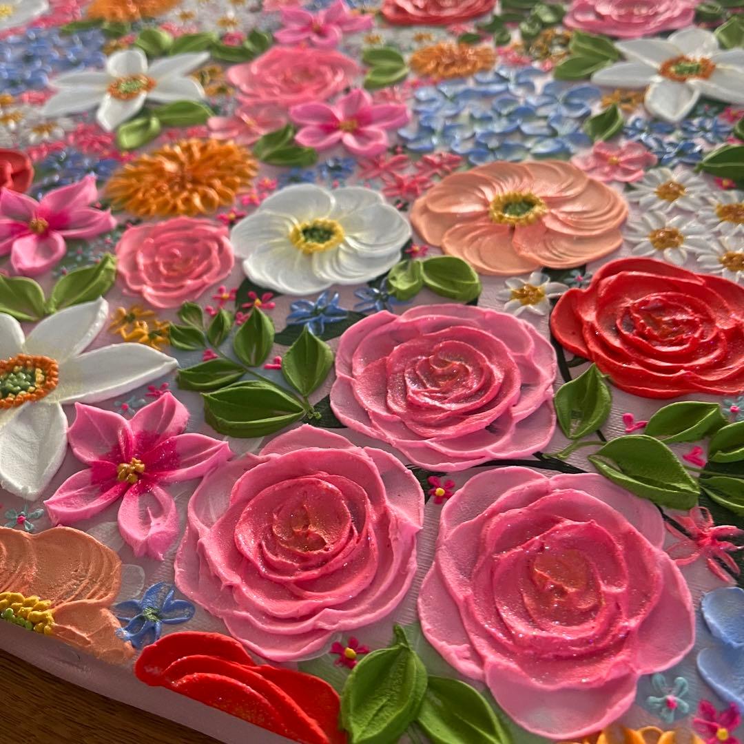 ☆KK☆様リクエスト作品 ボタニカル テクスチャーアート 現代アート 花