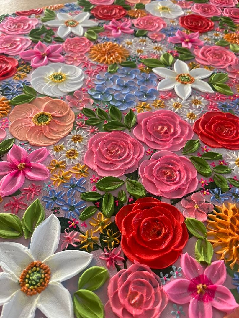 ☆KK☆様リクエスト作品 ボタニカル テクスチャーアート 現代アート 花