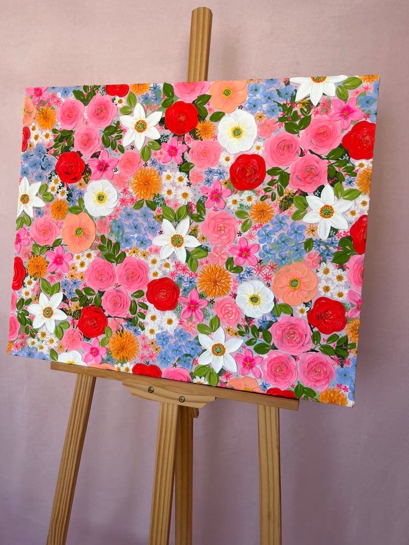 ☆KK☆様リクエスト作品 ボタニカル テクスチャーアート 現代アート 花