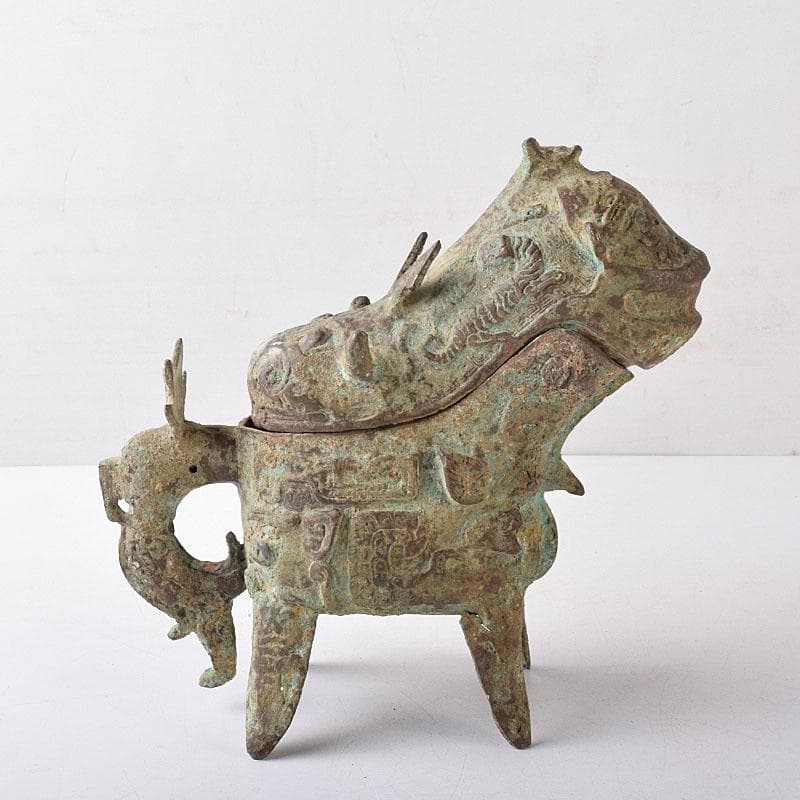 yoshi2000　中国　古銅青銅　獣面　ジコウ　觥　V R8280