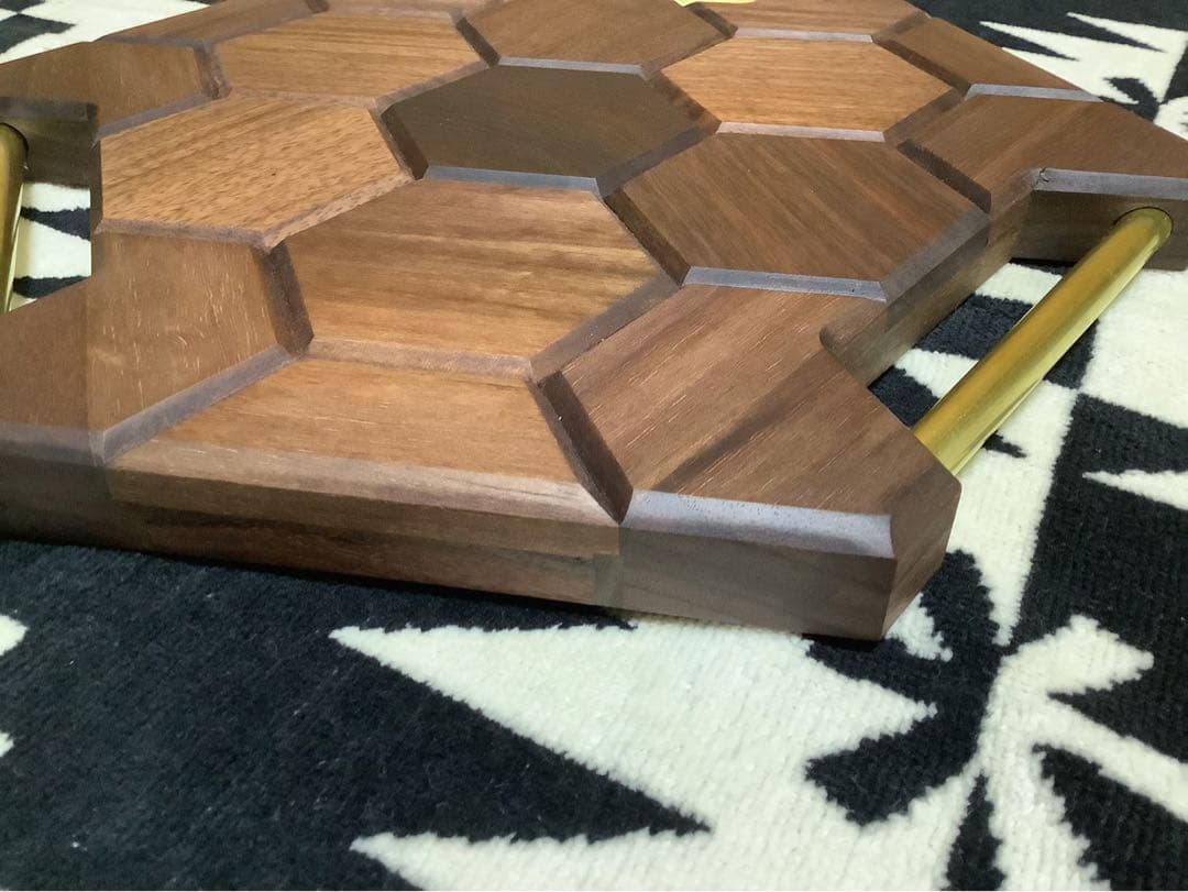 ヘキサゴンテーブル天板三脚テーブルヘキサゴン126ウォールナット