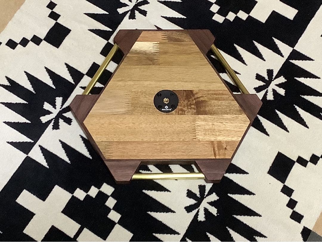 ヘキサゴンテーブル天板三脚テーブルヘキサゴン126ウォールナット