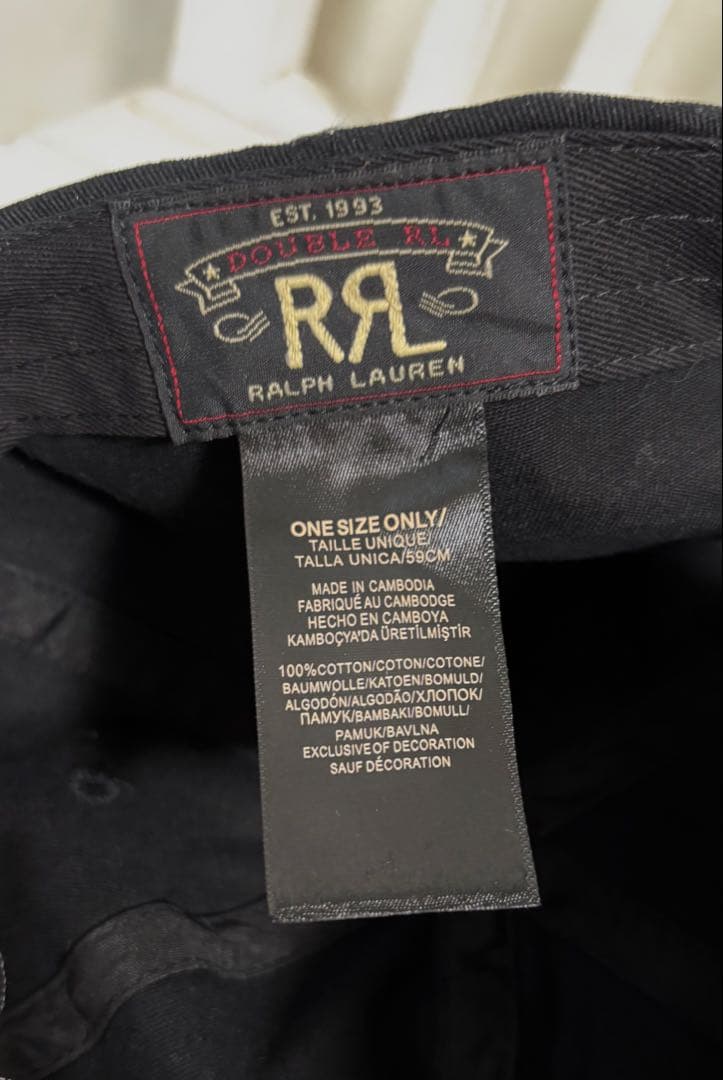 未使用 DOUBLE RL ラルフローレン RRL キャップ ブラック アメカジ