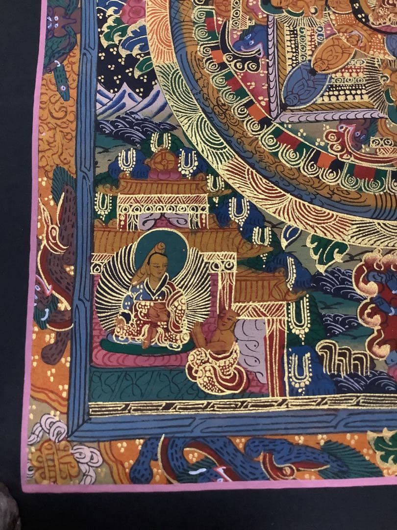 《 チベット密教　新品　1点物 》 手描き　曼荼羅　仏陀　釈迦　仏画　仏教　f1