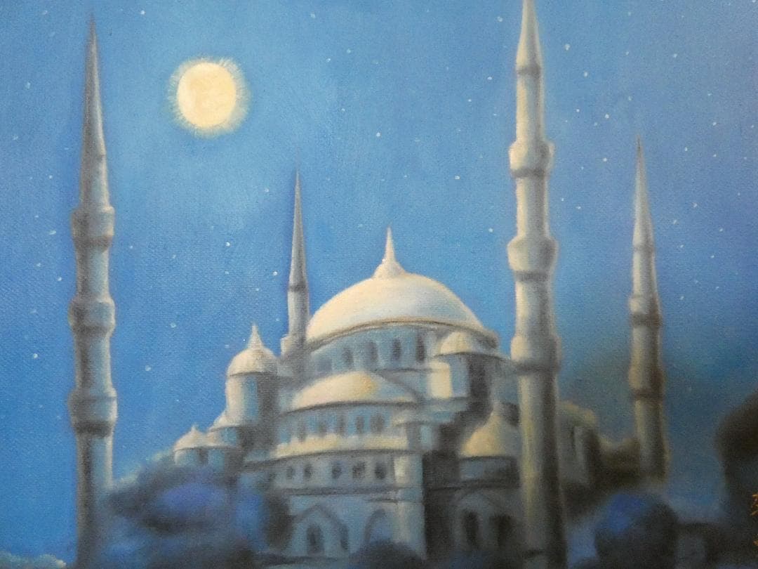 絵画　油彩 平山郁夫 「風景」 サイン　F8サイズ　額装済み 肉筆手描き