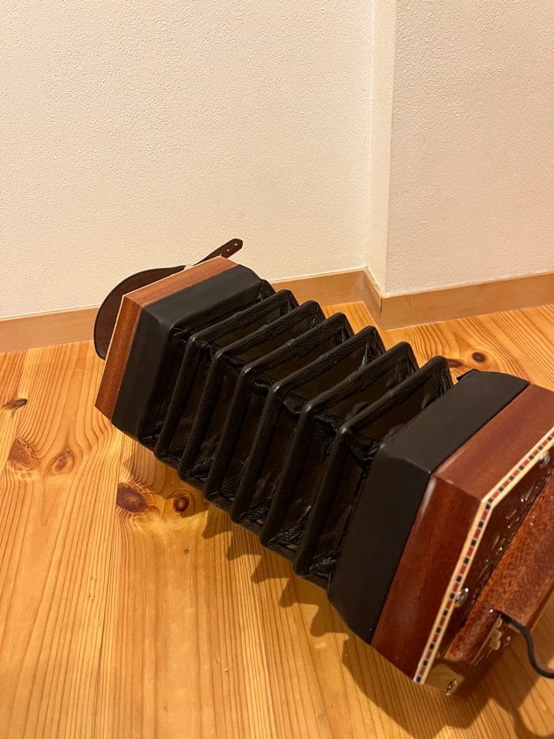 40ボタン　コンサーティーナ 木製 六角形