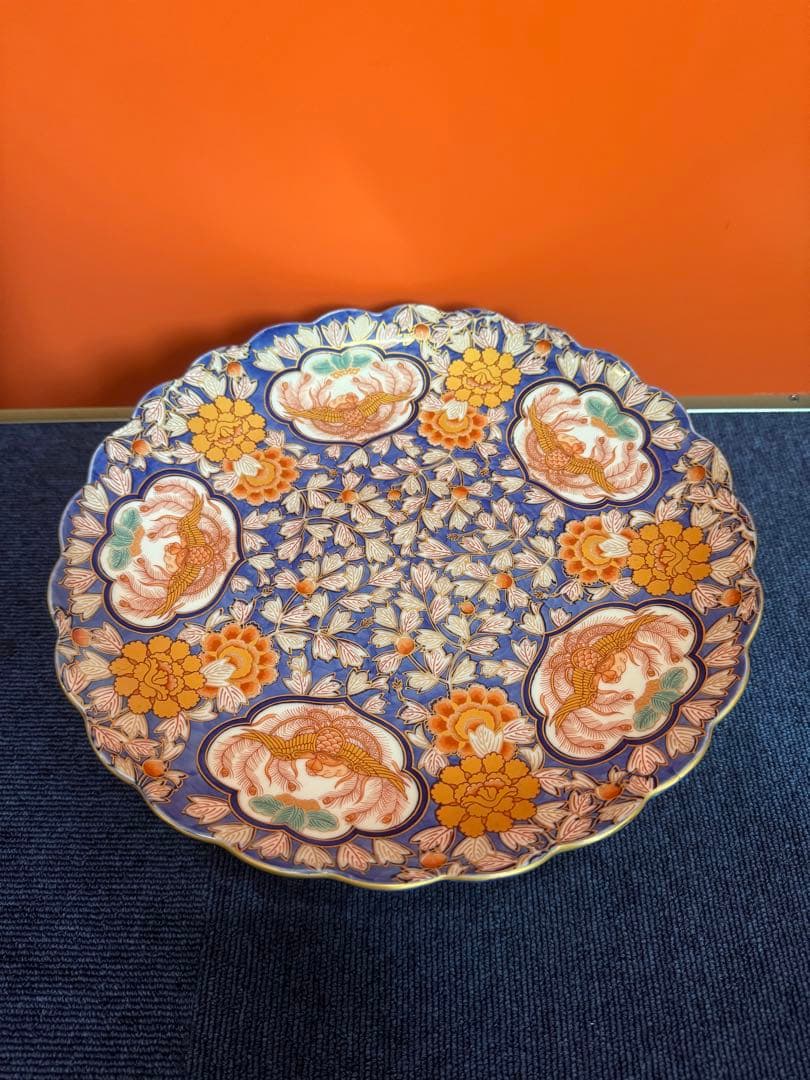 2062 幸楽窯 献上手古伊万里鳳凰 三足高台鉢