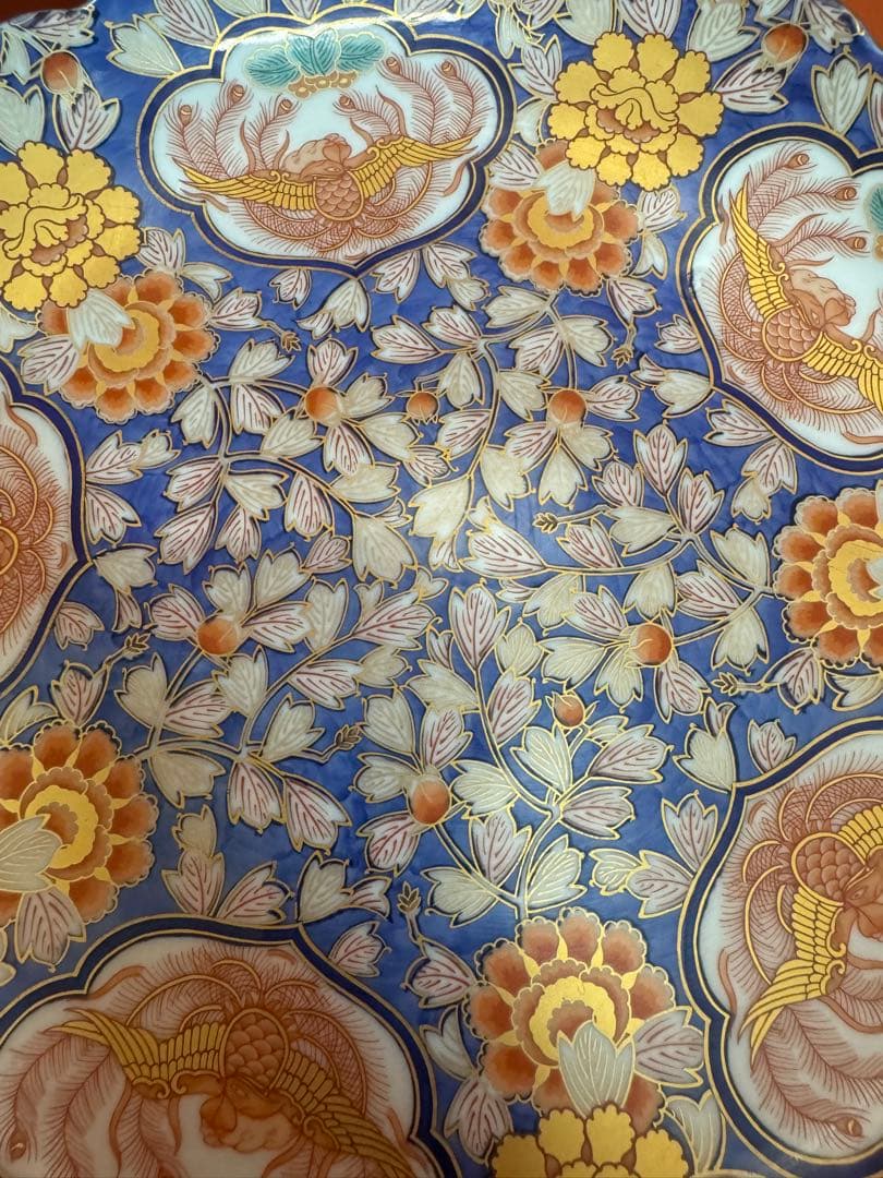 2062 幸楽窯 献上手古伊万里鳳凰 三足高台鉢