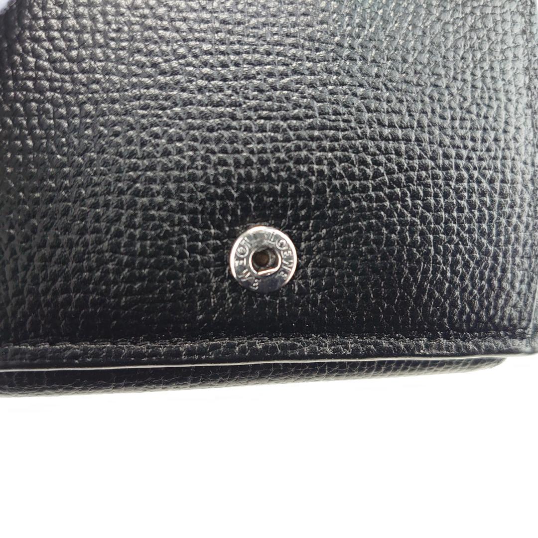 【美品】ロエベ　アナグラム　トライフォールド　Wホック　三つ折り財布　1202