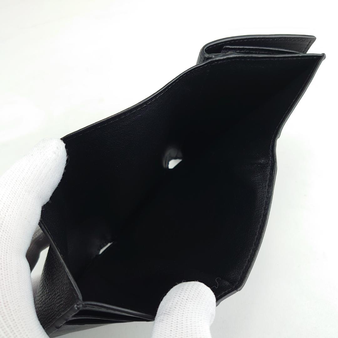 【美品】ロエベ　アナグラム　トライフォールド　Wホック　三つ折り財布　1202