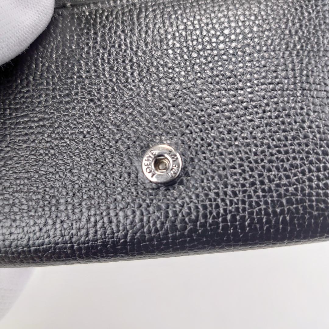 【美品】ロエベ　アナグラム　トライフォールド　Wホック　三つ折り財布　1202