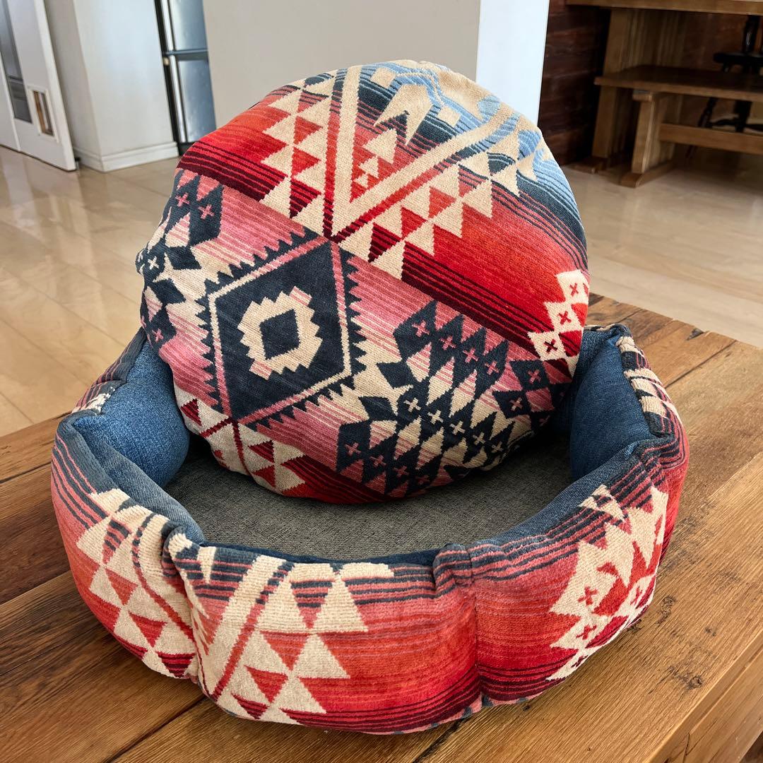 ペットベッド　ハンドメイド459 ペンドルトン　リメイク　猫ベッド　犬ベッド