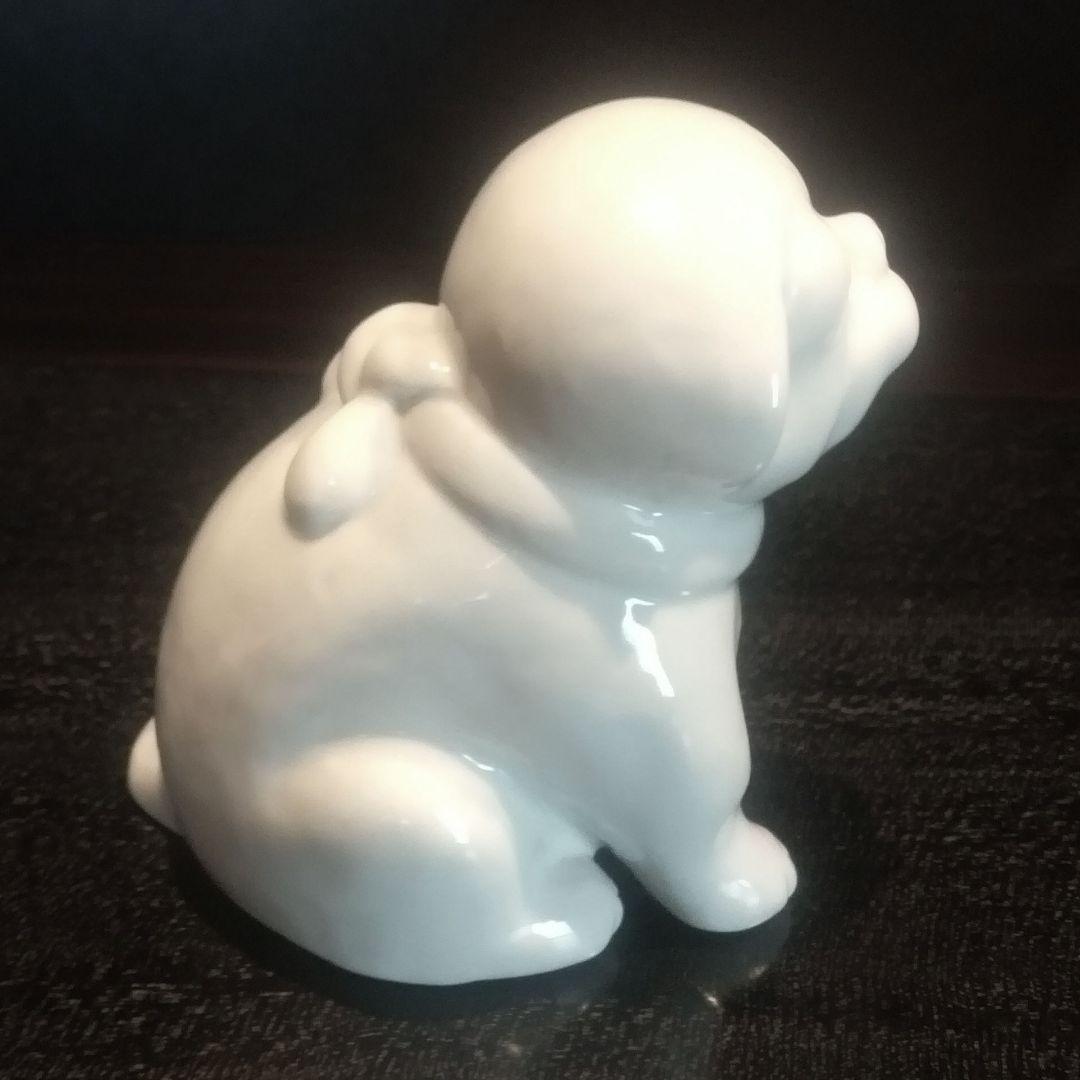 海を渡り、英国で百年以上座り続けた仔犬B正面！明治～大正期 平戸焼古伊万里九谷猫