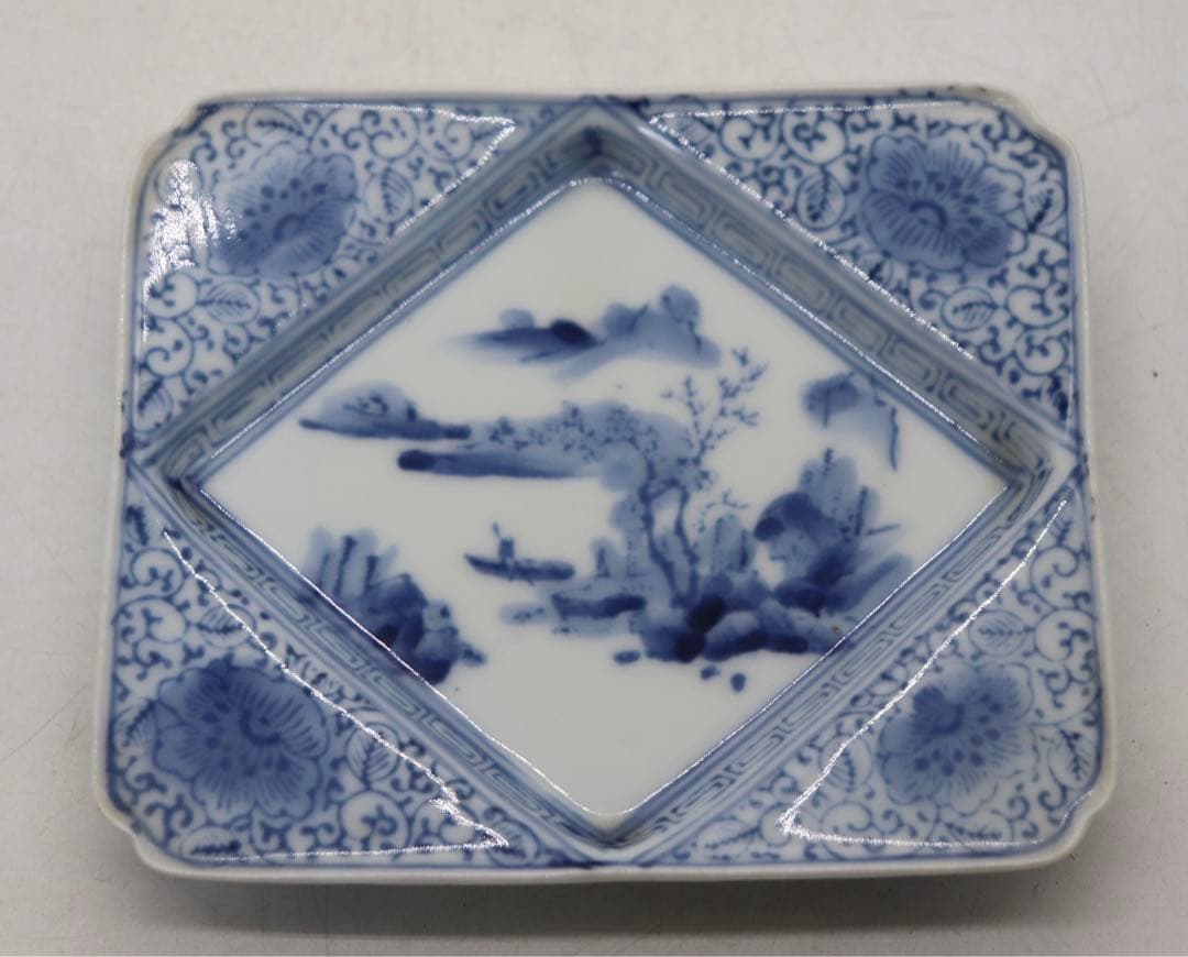 時代　伊万里　染付　寿司皿&豆皿10点セット　送料込み1124