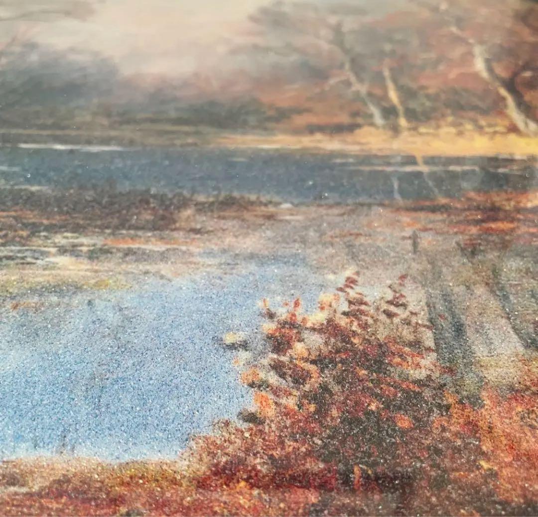 【水晶画】世界の名画 ロバート・ウッド　10月の朝 風景画 秋景色 風景画