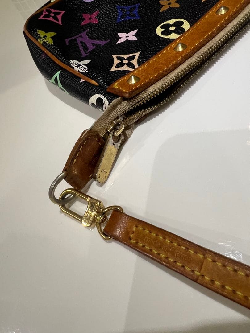 Louis Vuitton ルイヴィトン　黒マルチカラー ショルダーバッグ村上隆