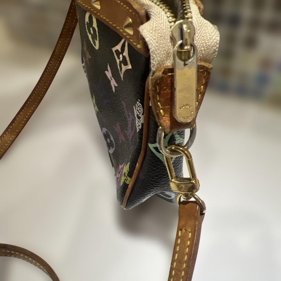 Louis Vuitton ルイヴィトン　黒マルチカラー ショルダーバッグ村上隆