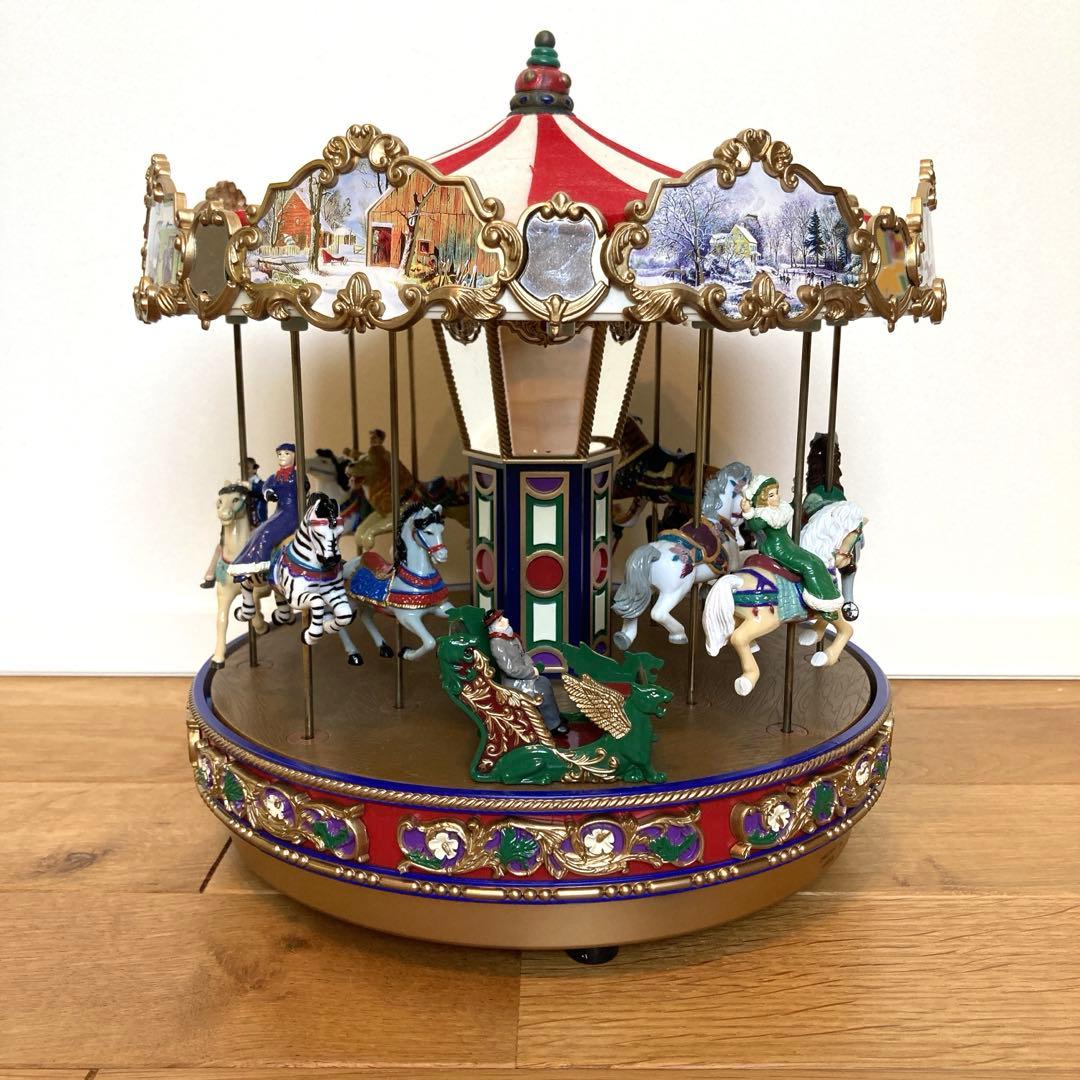 【訳あり】ミスタークリスマス メリーゴーランド カルーセル オルゴール