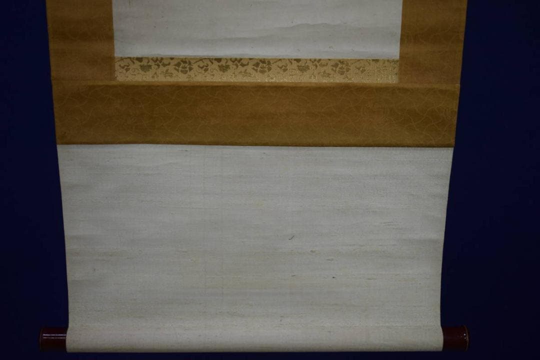 模写/横山清暉/山水小禽図/桐題箱付/布袋屋掛軸HI-453