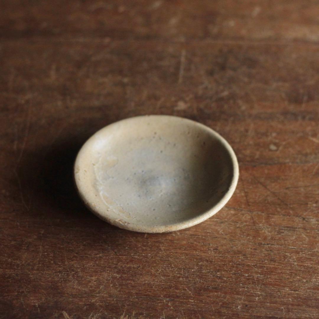 美濃 灰釉 小皿 No. 2 江戸後期頃 古美術 古道具 アンティーク