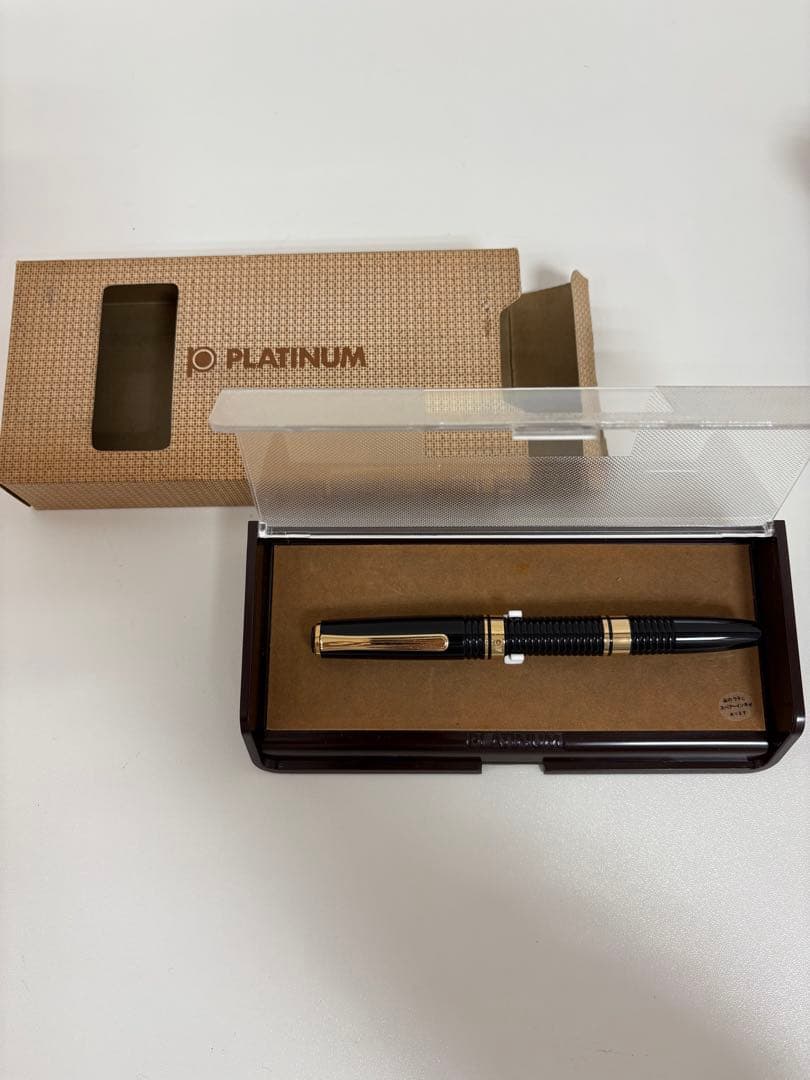 プラチナ万年筆 #3776ギャザード 14K細字 JIS エボ芯 廃番 廃盤