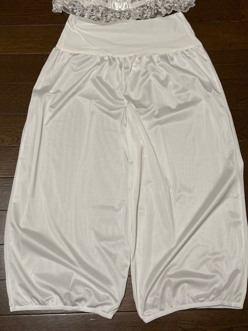 ホワイト ブラ＆コルセットペチコートセット セモア　E70 64 L